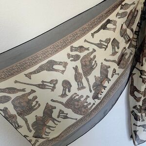 Animal Print Scarf Zoo Animal Printed Festival Art to wear boho party